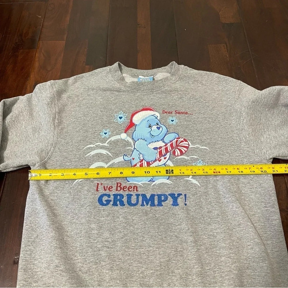 Care Bears Sweatshirt Dear Santa I’ve Been Grumpy Crewneck Size Medium - Picture 7 of 9